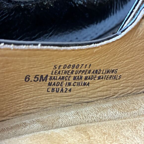 Söfft black Patent leather square toe Mary Jane flats comfort shoes size 6.5M - Picture 6 of 7